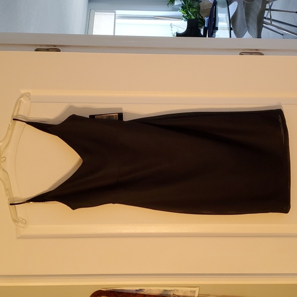 LBD Spaghetti Strap BEBE Cowl Back Neck Line Sz 6 NWT Super SEXY! EUC - Picture 8 of 8